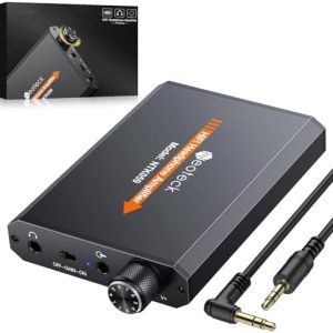 Neoteck Portable 3.5mm Headphone Amplifier Two-Stage Gain Switch, 16-300 Ohm, Aluminum Matte Surface