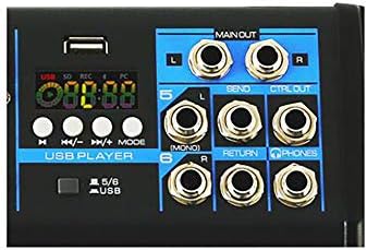 Pyle 6-Channel Professional Audio Mixer - USB - Bluetooth - 48V Phantom Power - Digital MP3 Input - FX 16-Bit DSP - Desk System Interface - PMXU63BT - Image 4